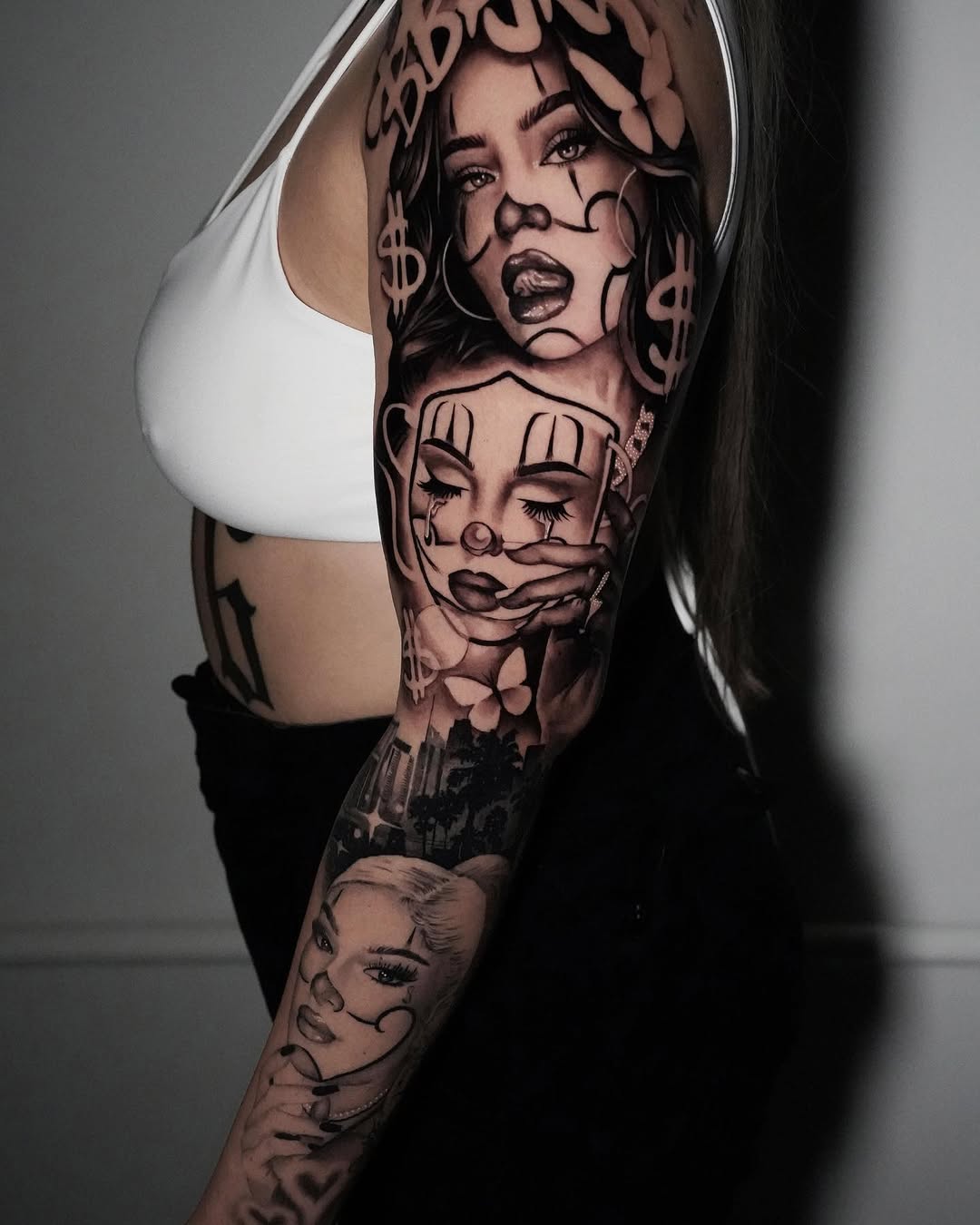 West Coast Baddie Chicano Tattoos by Bella Gomez at Broadway Dept. Sacramento