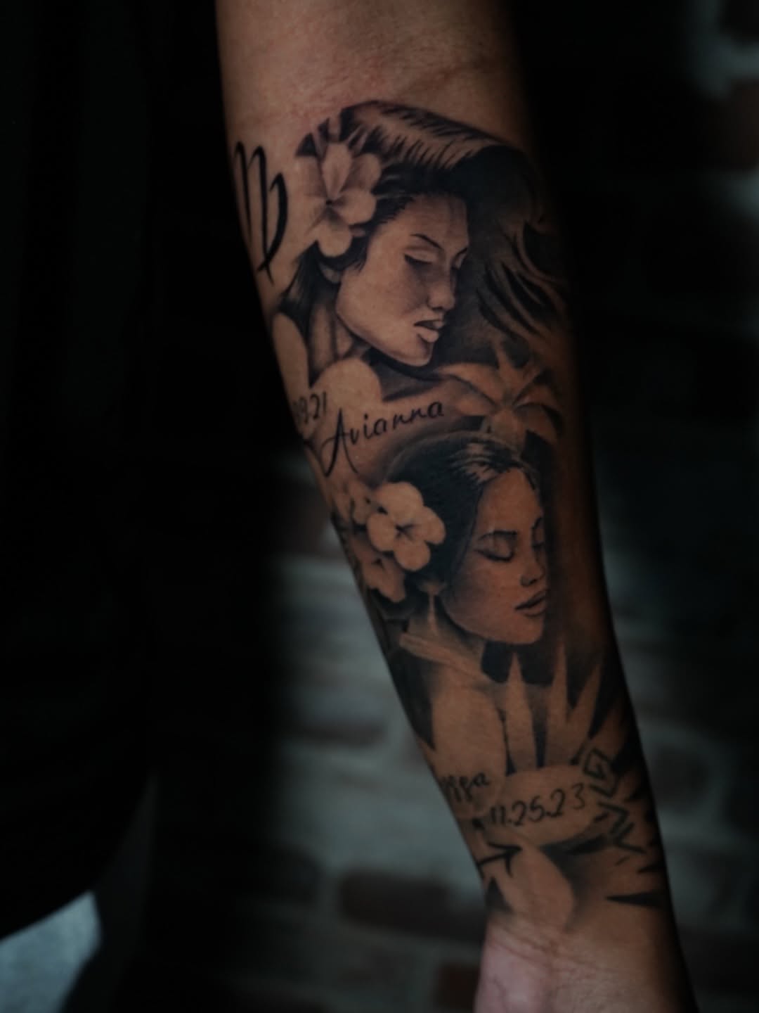 Daughter Tribute Tattoo by Charleigh Rae at Broadway Dept. Sacramento