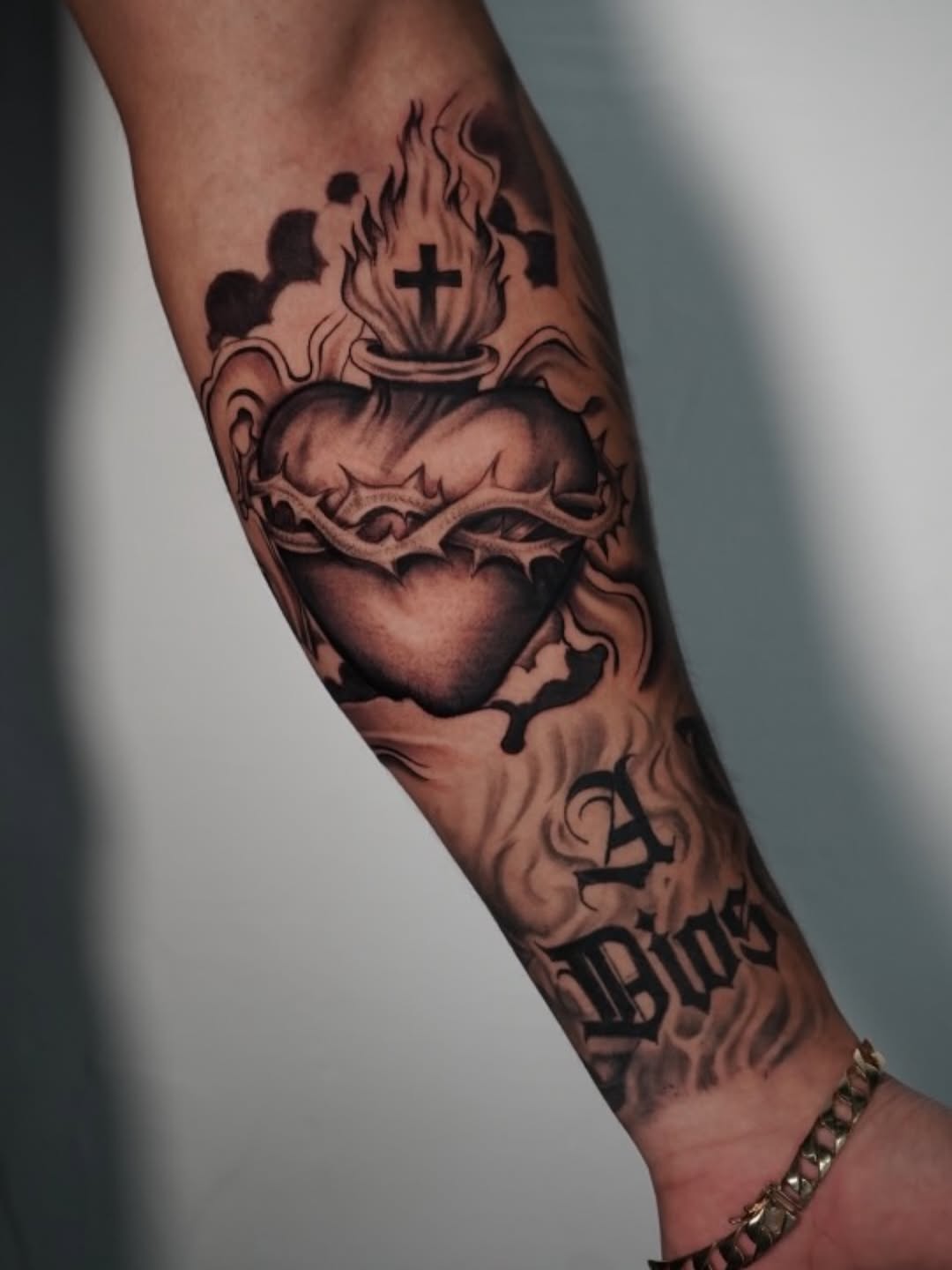 Heart Filler Tattoo by Jesus Bernal at Broadway Dept. Midtown Sacramento