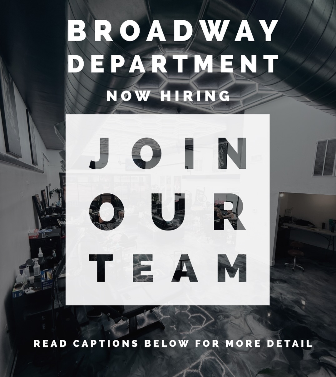 Join Our Team: Tattoo Artist Opportunities at Broadway Dept. Midtown Sacramento