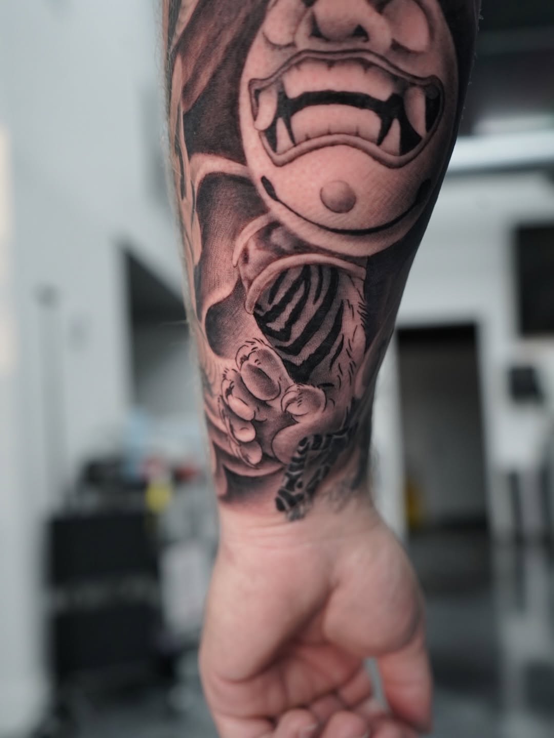 Detailed gap filler tattoo by Charleigh Rae at Broadway Dept. Midtown Sacramento