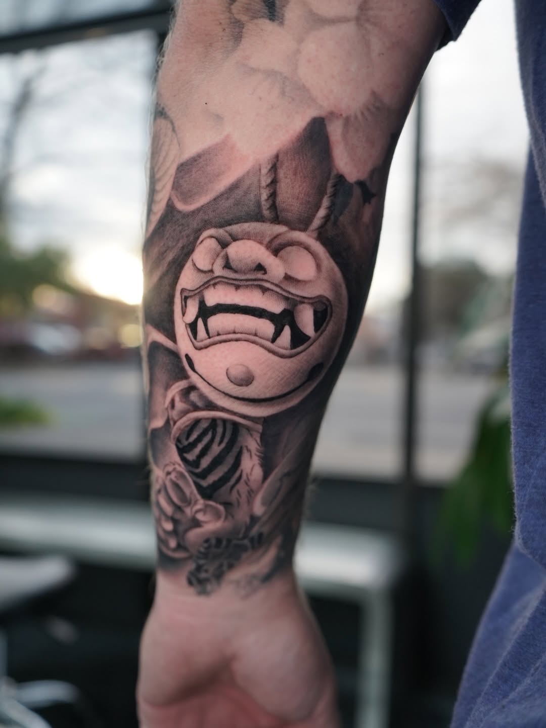 Finished gap filler tattoo by Charleigh Rae at Broadway Dept. Sacramento