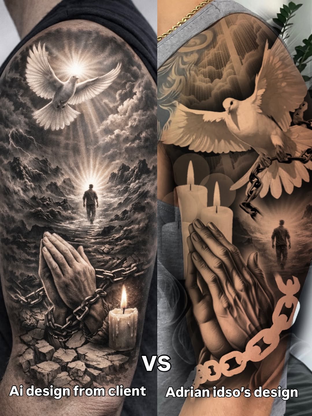 Custom tattoo work by Adrian Idso at Broadway Dept Sacramento