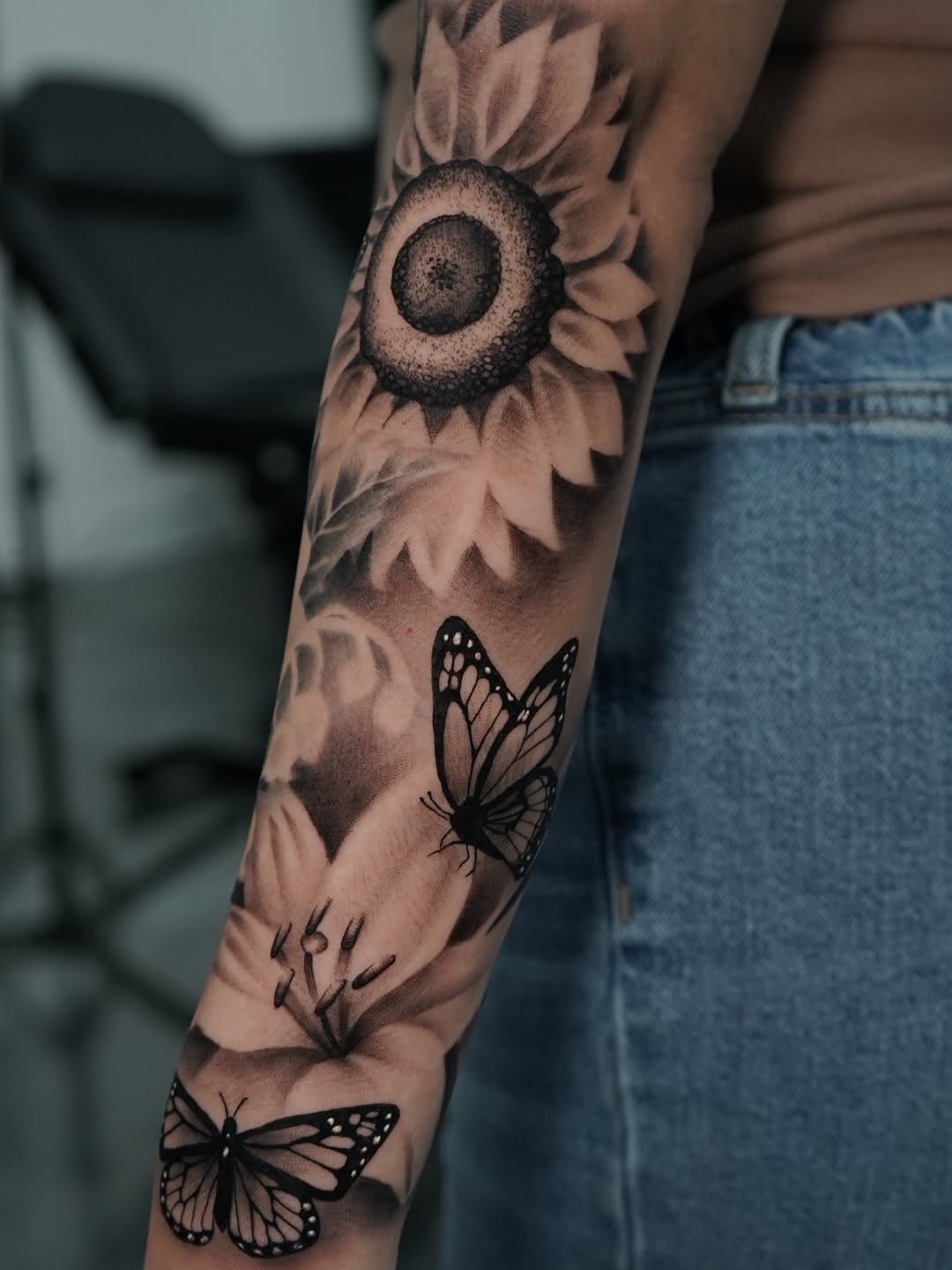 Girly Butterfly Tattoo by Charleigh Rae at Broadway Dept. Midtown Sacramento