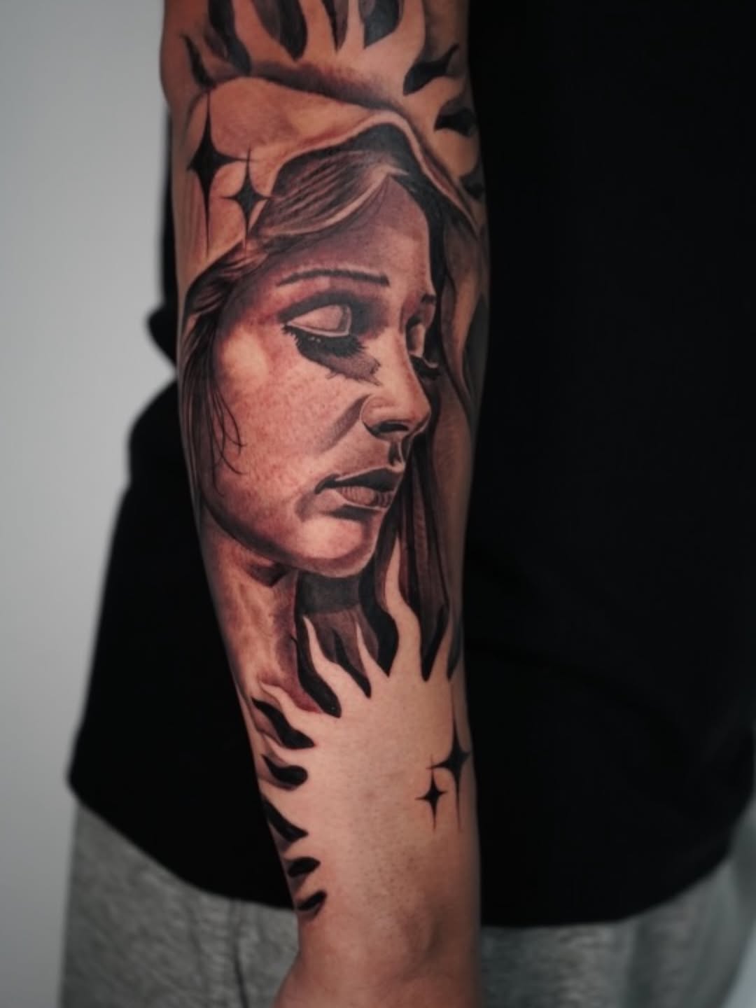Virgin Mary Tattoo by Jesus Bernal at Broadway Dept. Midtown Sacramento
