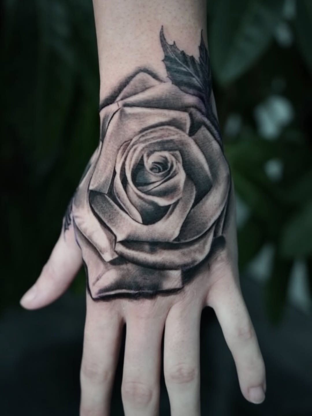 Rose Tattoo by Jesus Bernal at Broadway Dept. Midtown Sacramento
