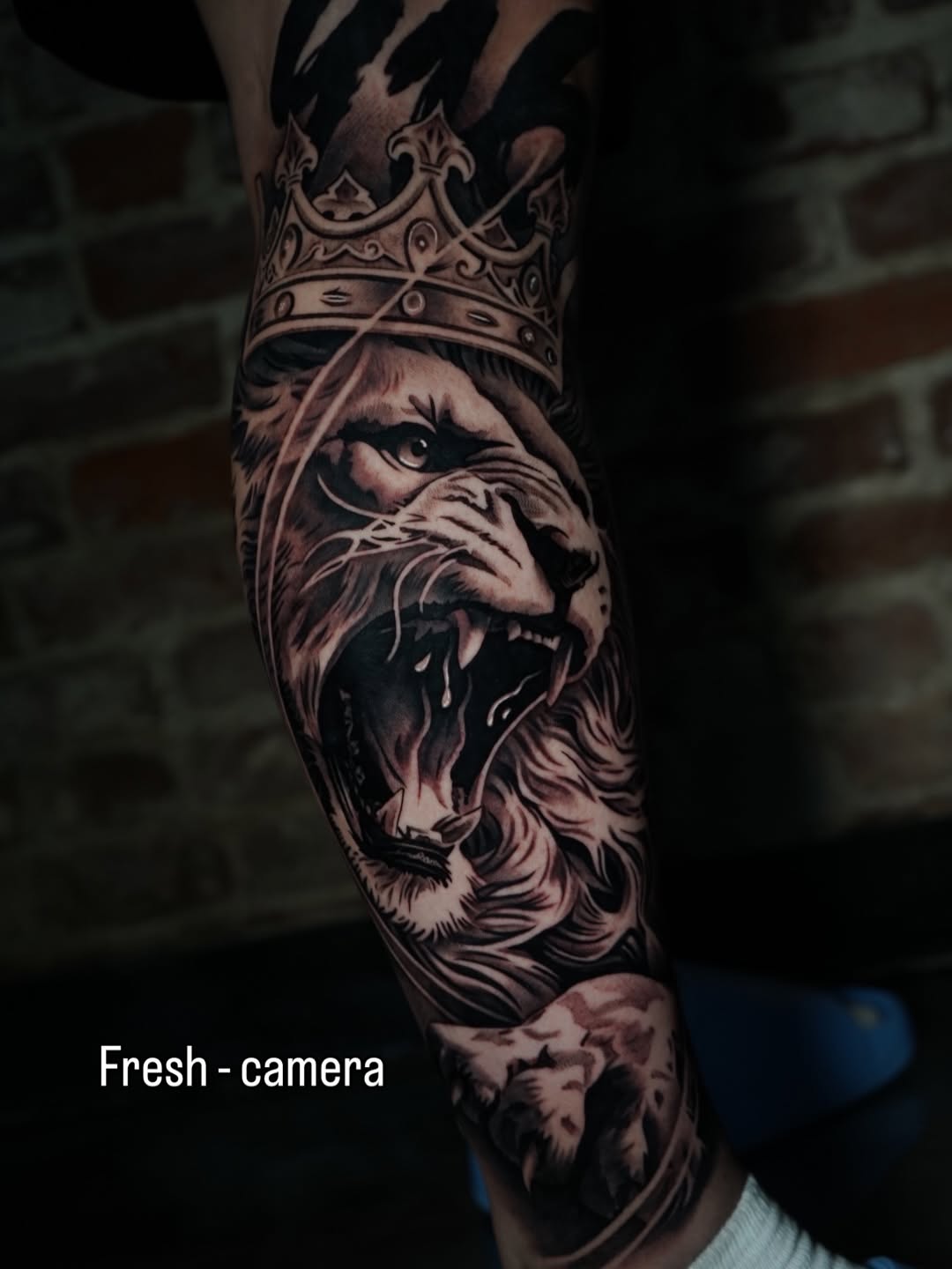 Close-up of fully healed tattoo demonstrating long-lasting quality and clarity from Broadway Dept