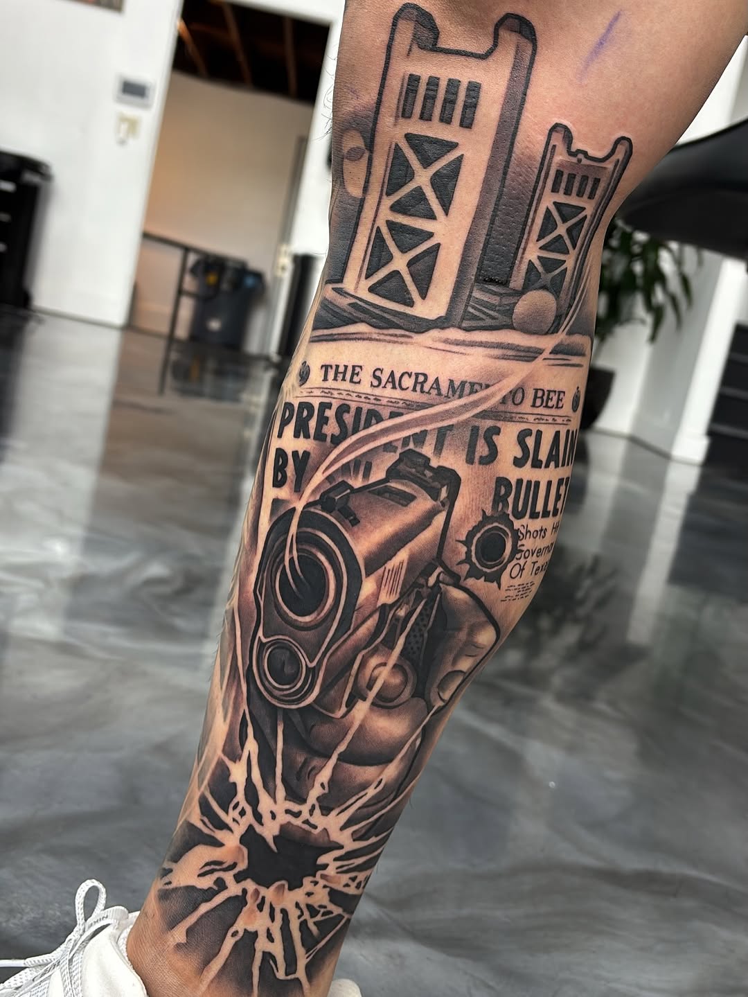 Jack Stralen tattoo design demonstrating professional craftsmanship at Broadway Dept. Sacramento.