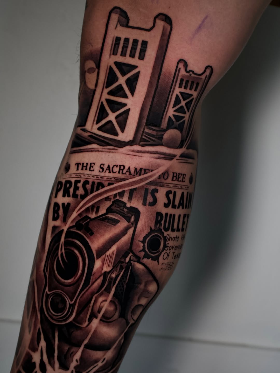 Custom tattoo piece by Jack Stralen featuring bold design at Broadway Dept. Midtown Sacramento.