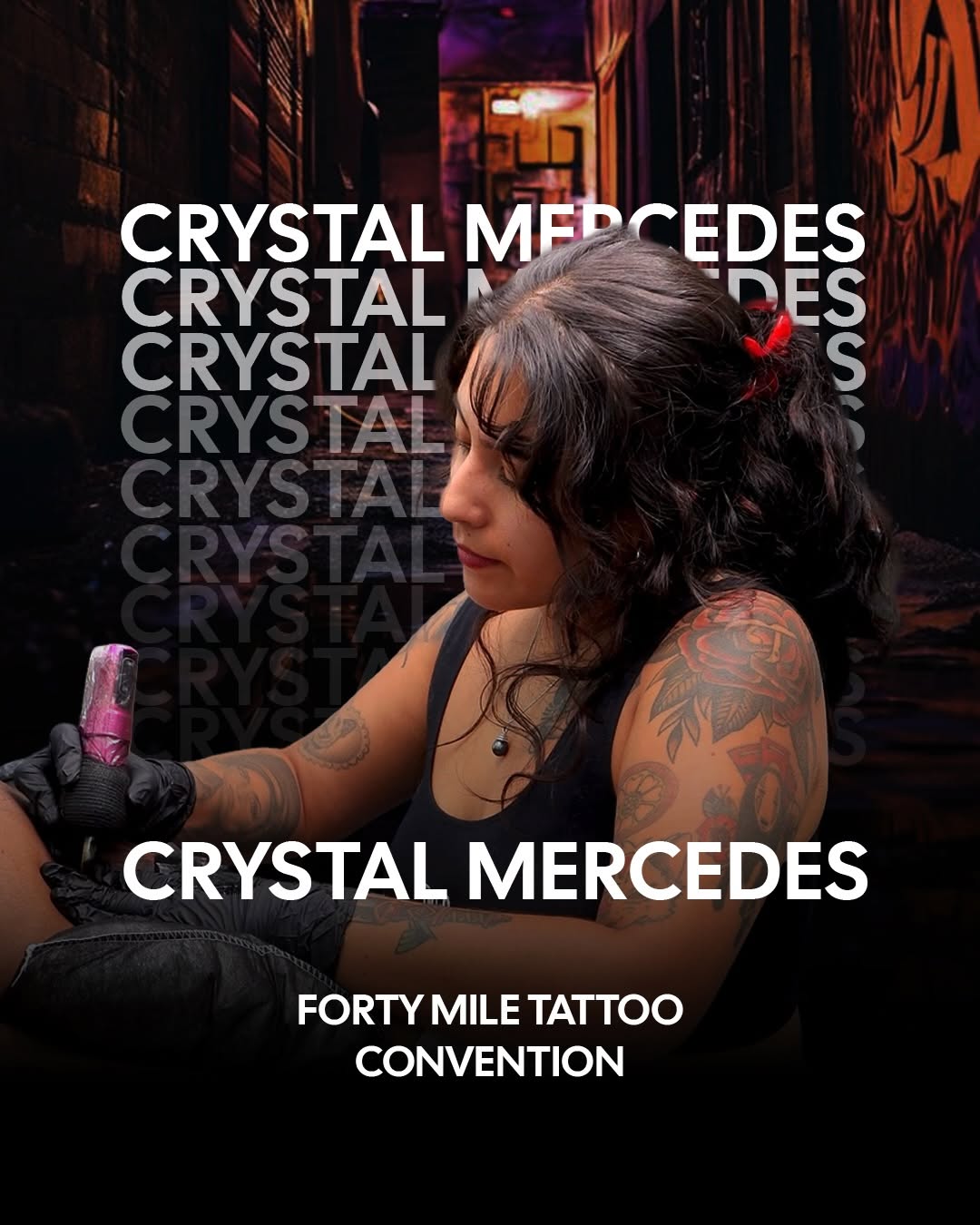 Crystal Mercedes Tattoo Artist at Forty Mile Convention 2026
