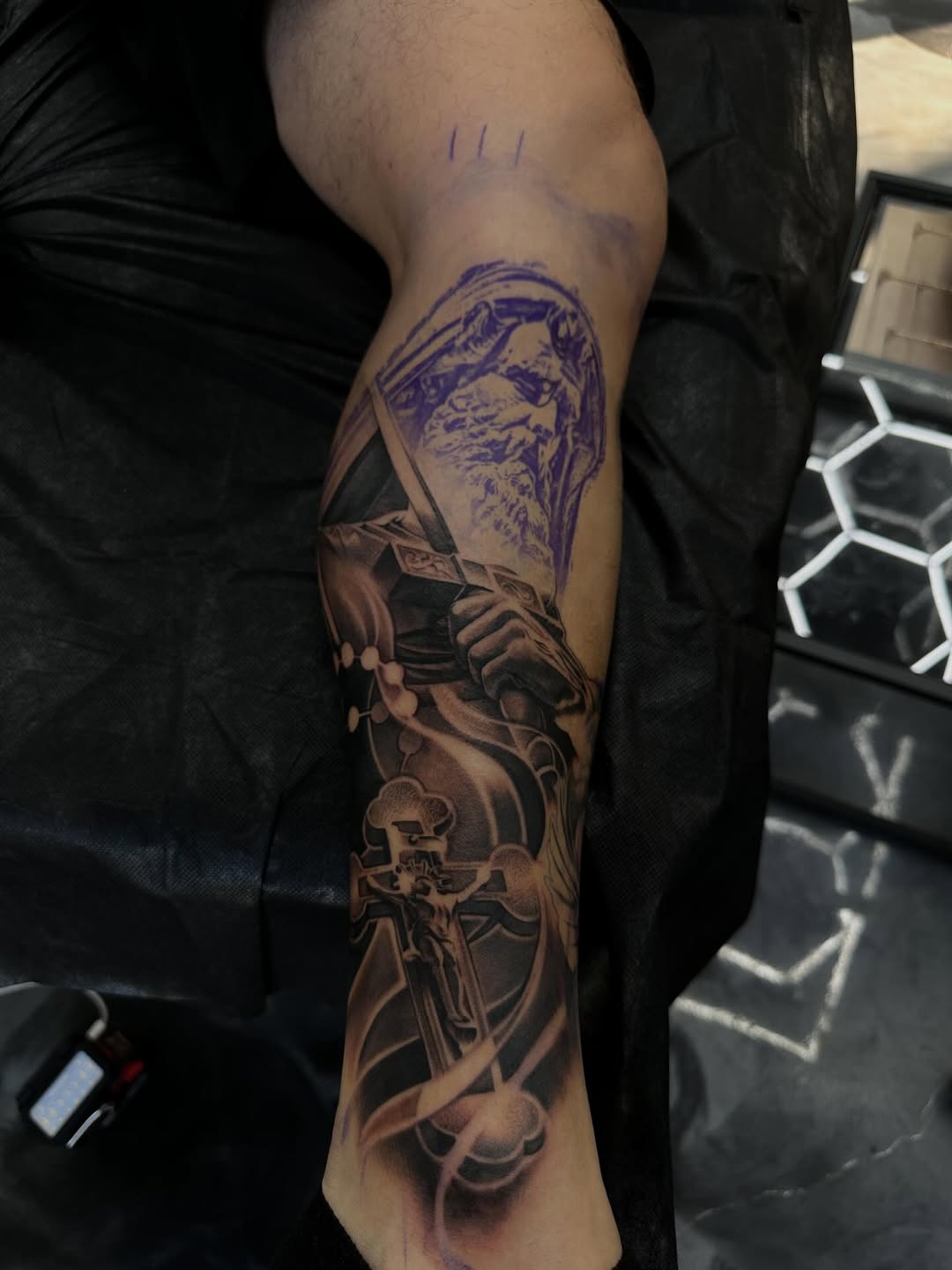 Meaningful redemption tattoo by Mauricio Contreras at Broadway Dept. Sacramento