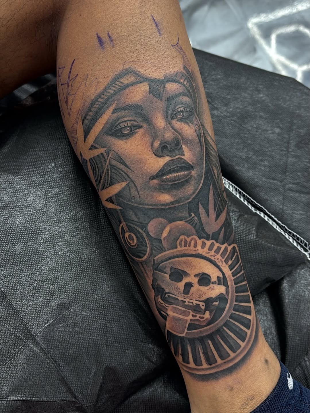 Wave tattoo design by Jack Stralen at Broadway Dept Sacramento