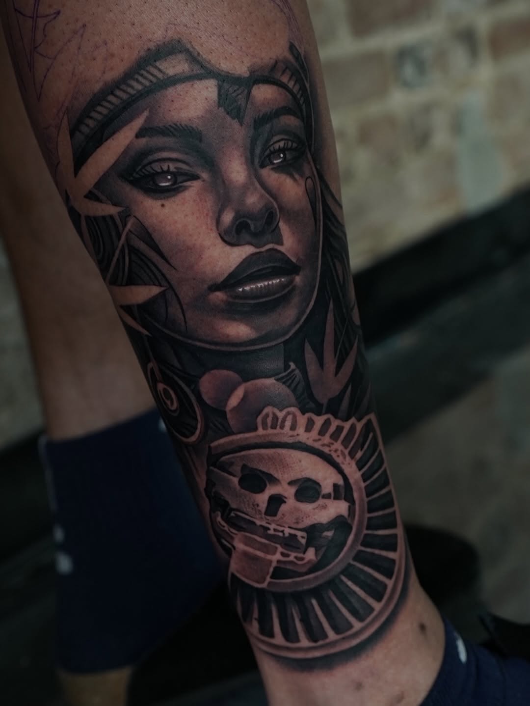 Jack Stralen's Unfinished Wave Tattoo Work at Broadway Dept Midtown Sacramento