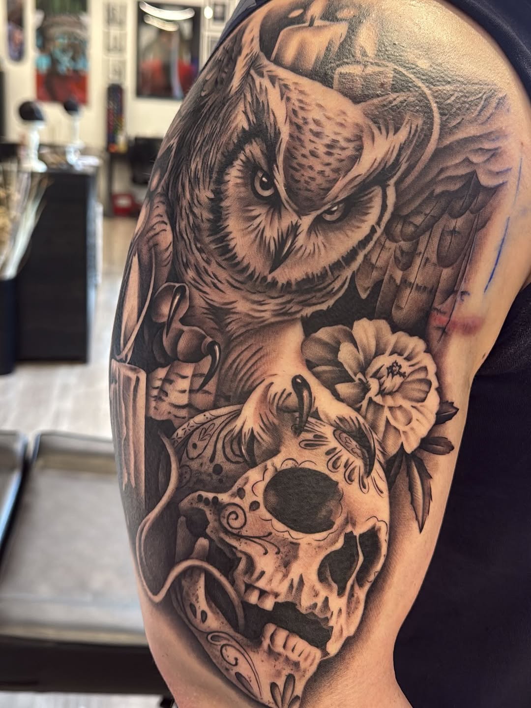 Latest tattoo by Crystal Mercedes at Broadway Dept. on 21st Street.