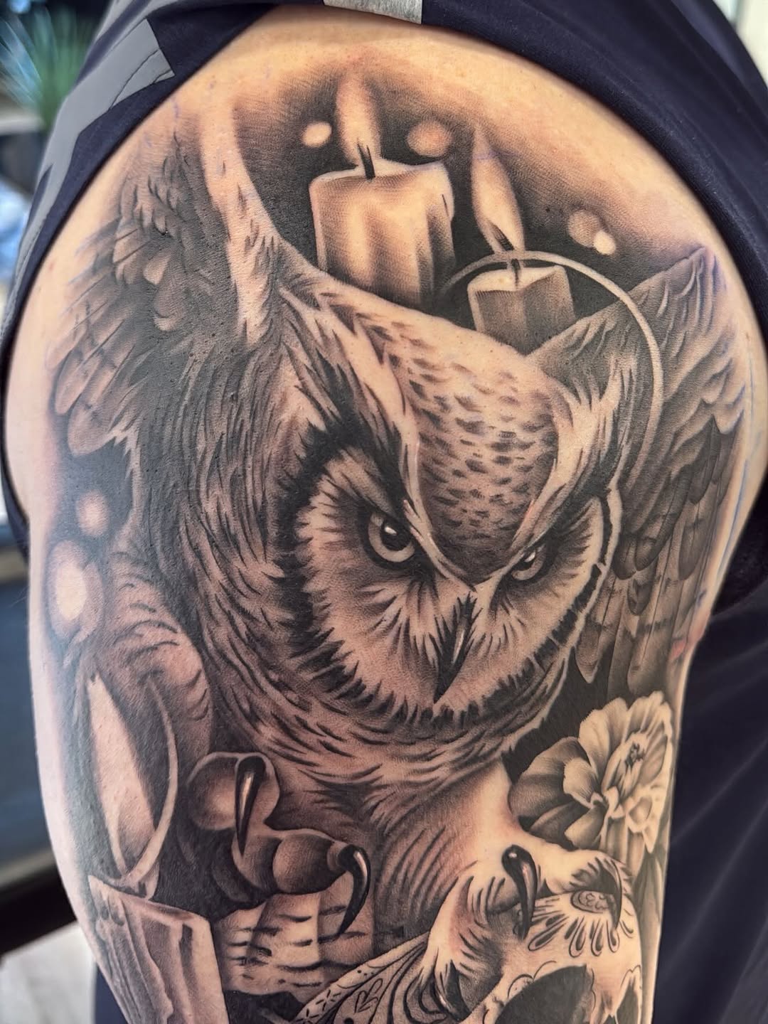 Custom tattoo work by Crystal Mercedes at Broadway Dept. Sacramento tattoo shop.