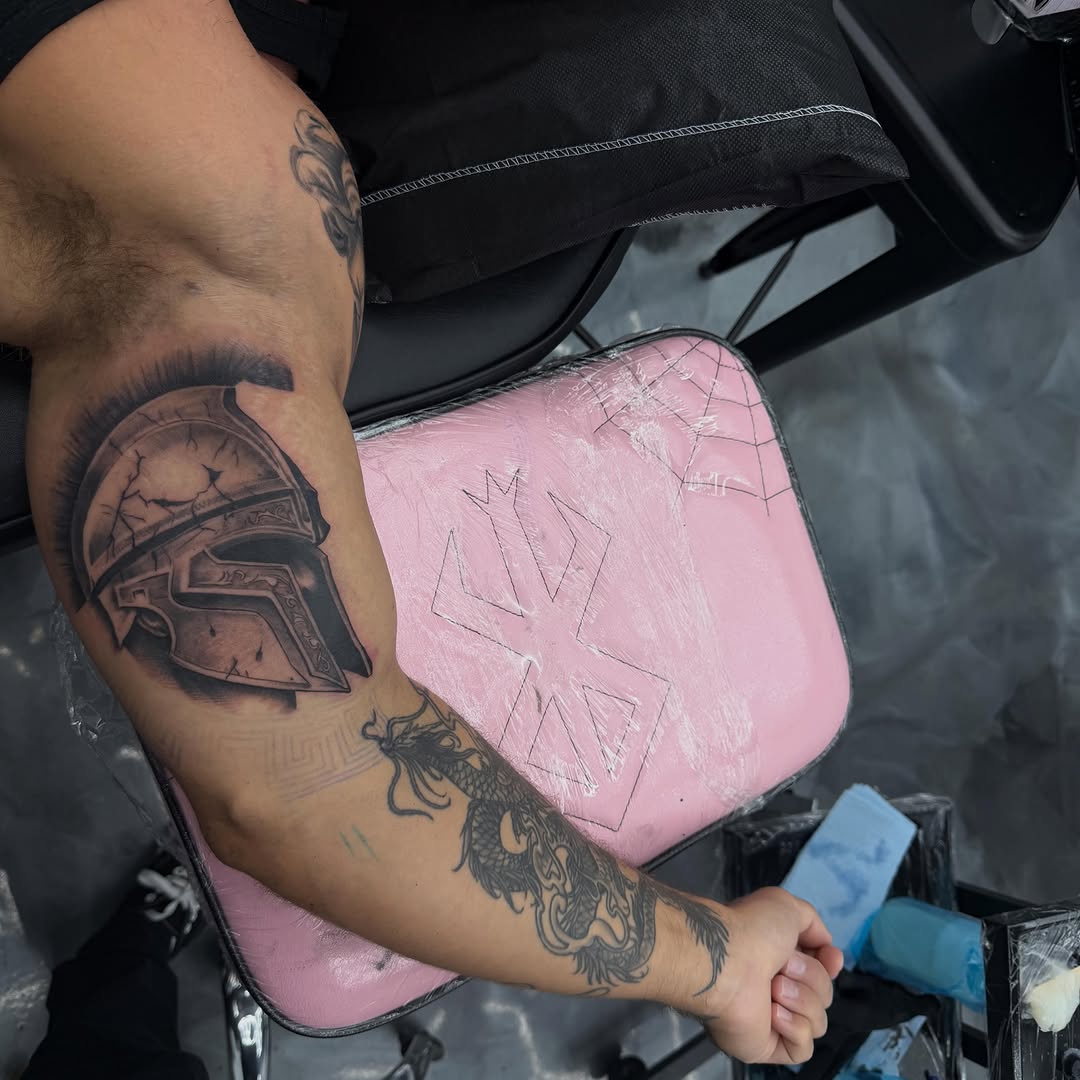 Professional tattoo application at Broadway Dept. on 21st Street Sacramento