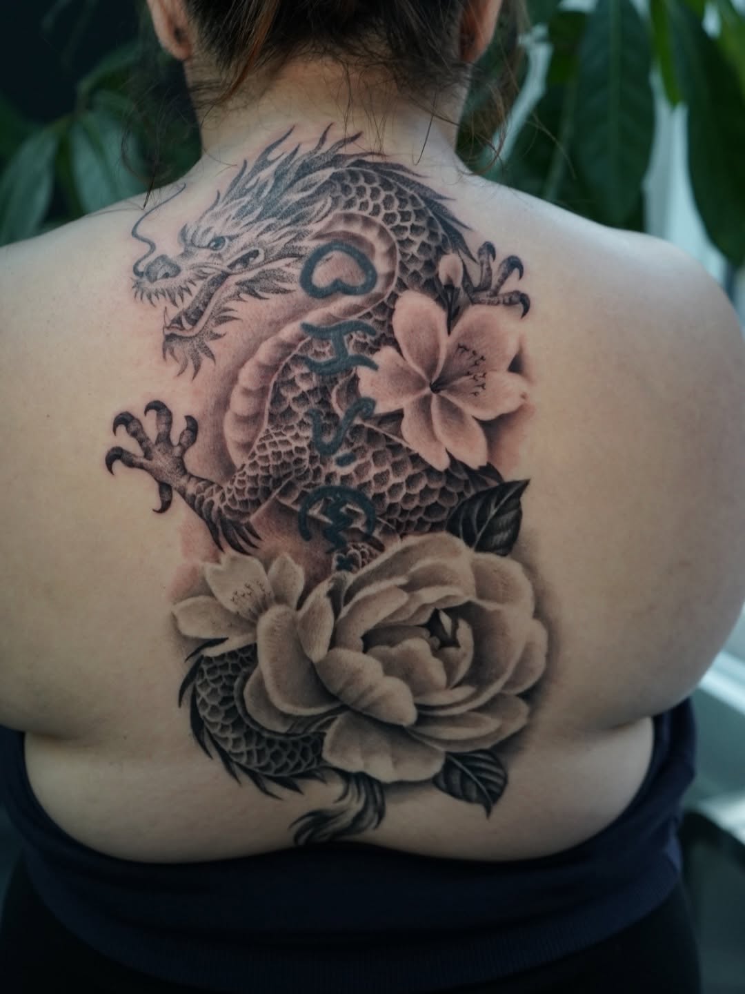 Dragon Back Piece Tattoo at Broadway Dept. Midtown Sacramento