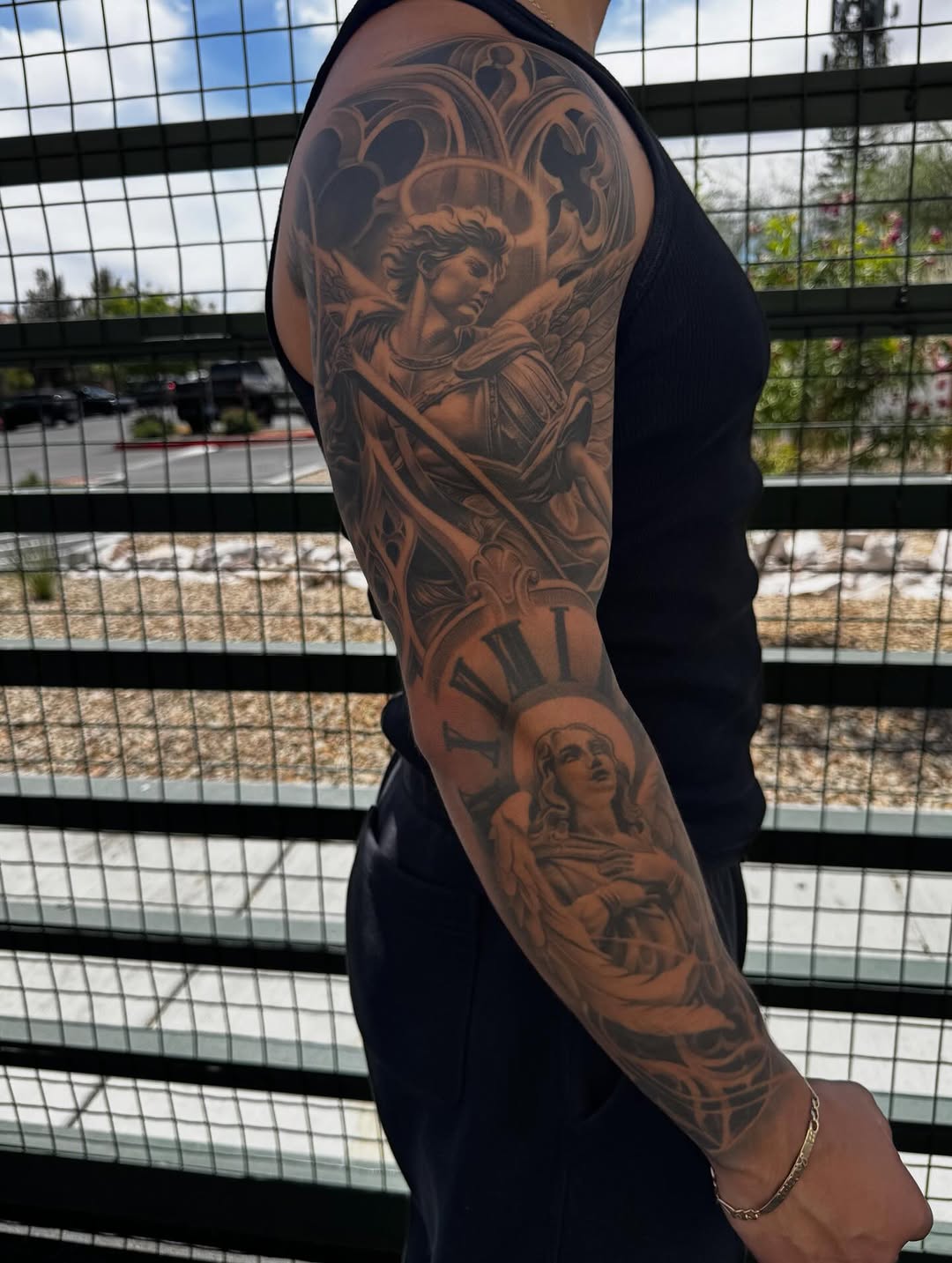 Travel themed tattoo design at Broadway Dept. on 21st Street Sacramento