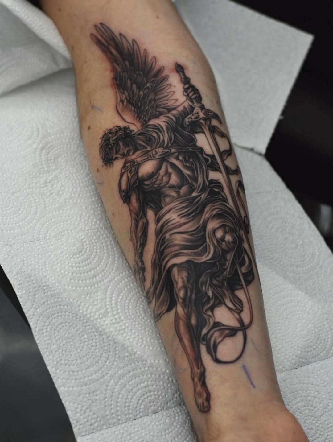 Saint Michael the Archangel Tattoo at Broadway Dept Midtown Sacramento