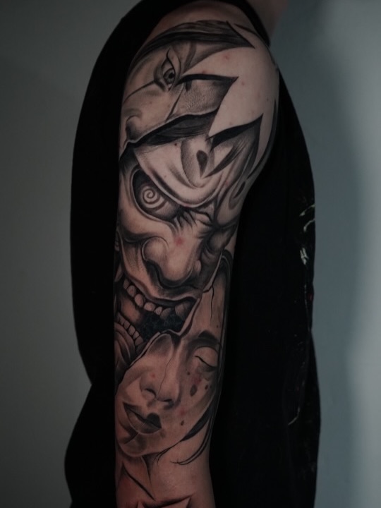 Fresh and healed tattoo comparison at Broadway Dept. on 21st Street
