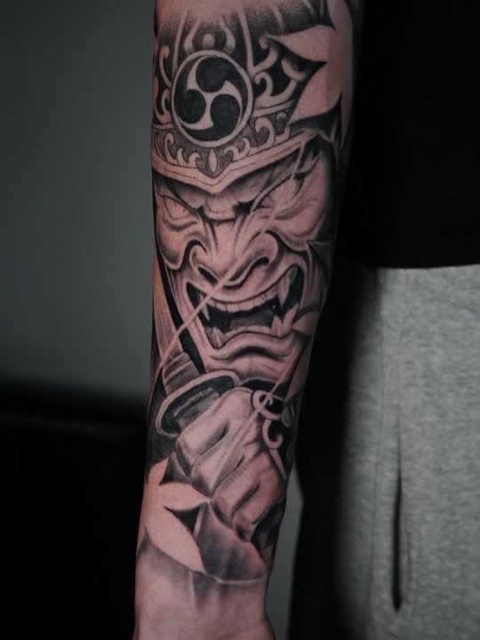 Completed tattoo piece by Broadway Dept. artist in Midtown Sacramento
