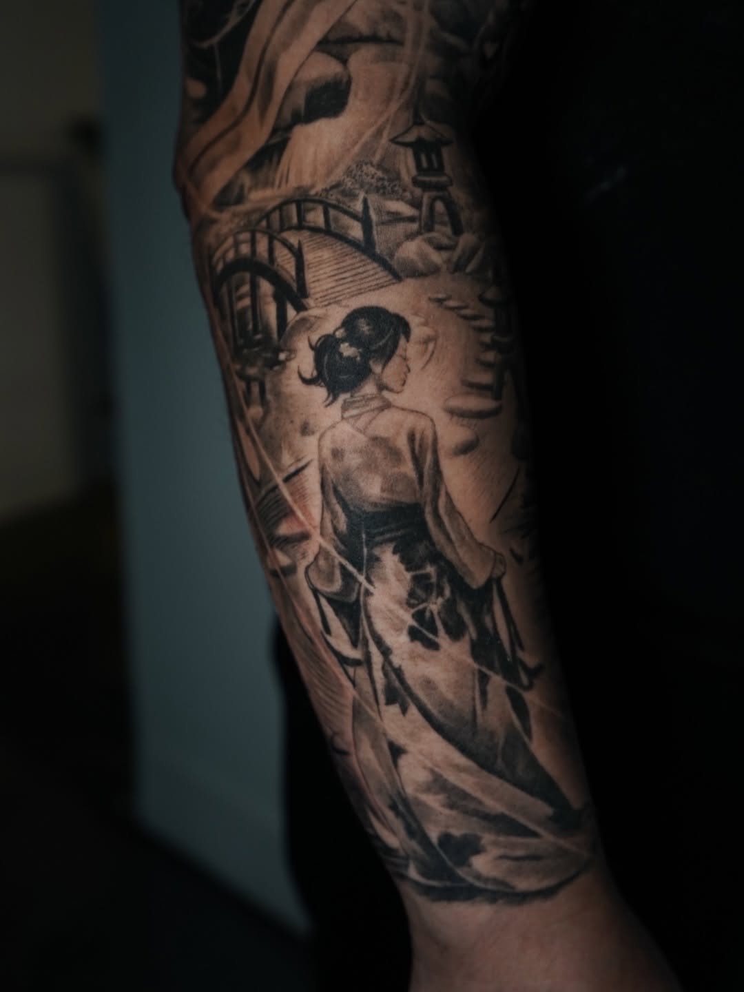 Healed tattoo piece from Broadway Dept. portfolio in Midtown Sacramento