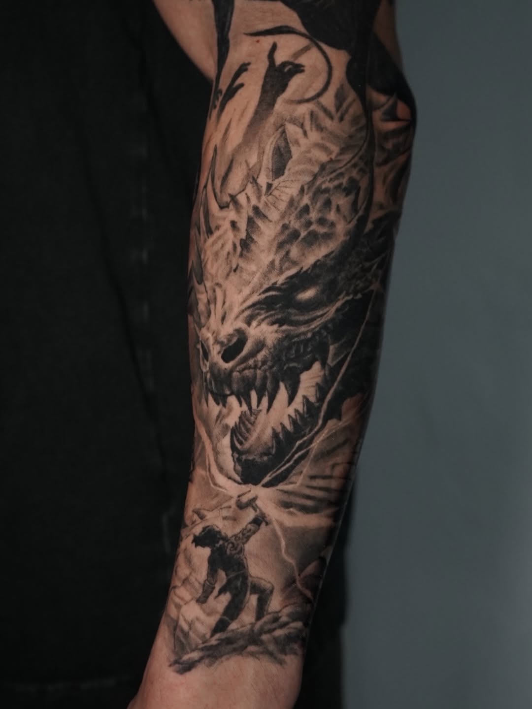 Healed ink work example from Broadway Dept. walk-in tattoo shop Midtown Sacramento