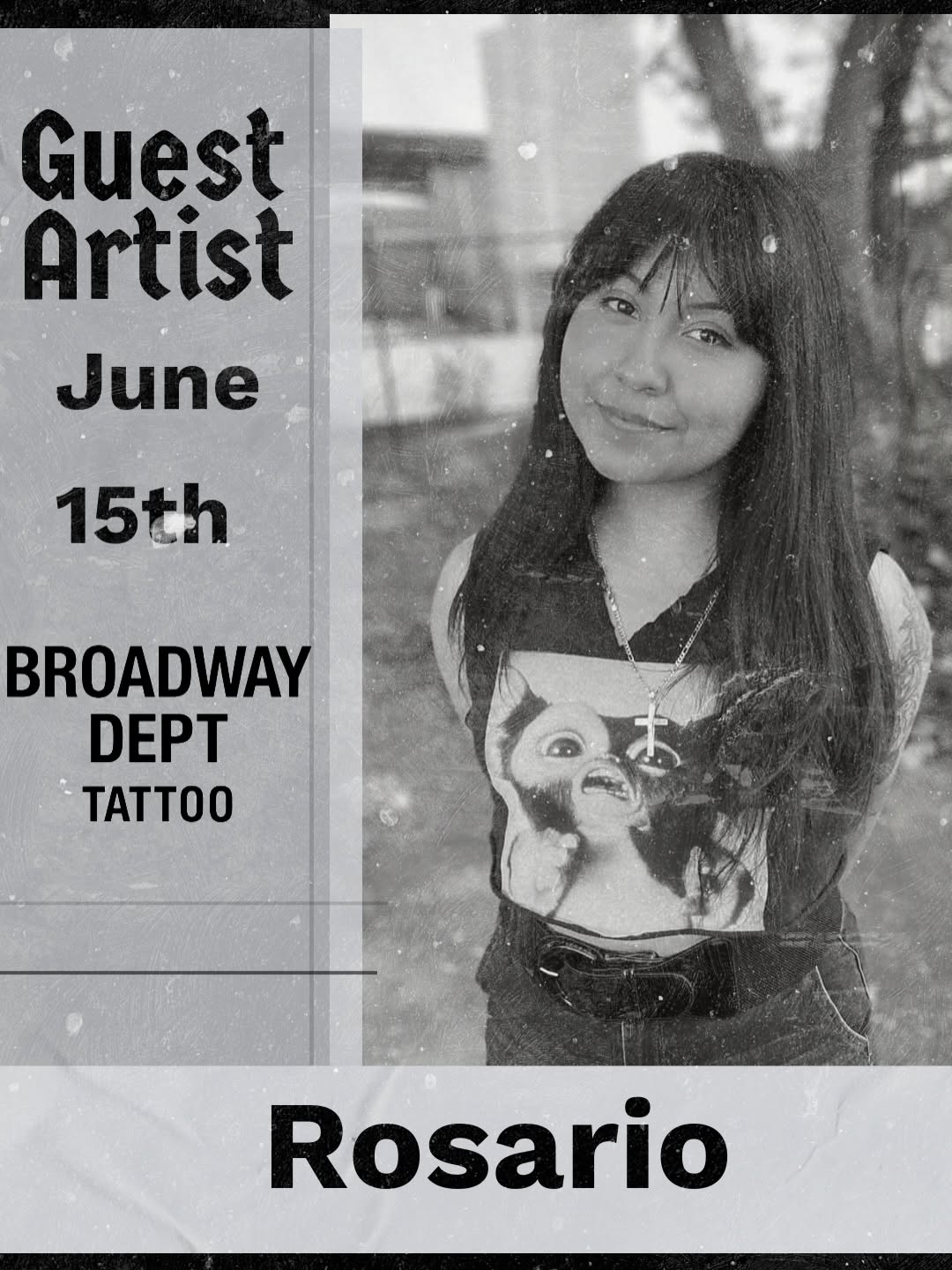 Tattoo artwork showcase by guest artist Rosario at Broadway Dept Sacramento