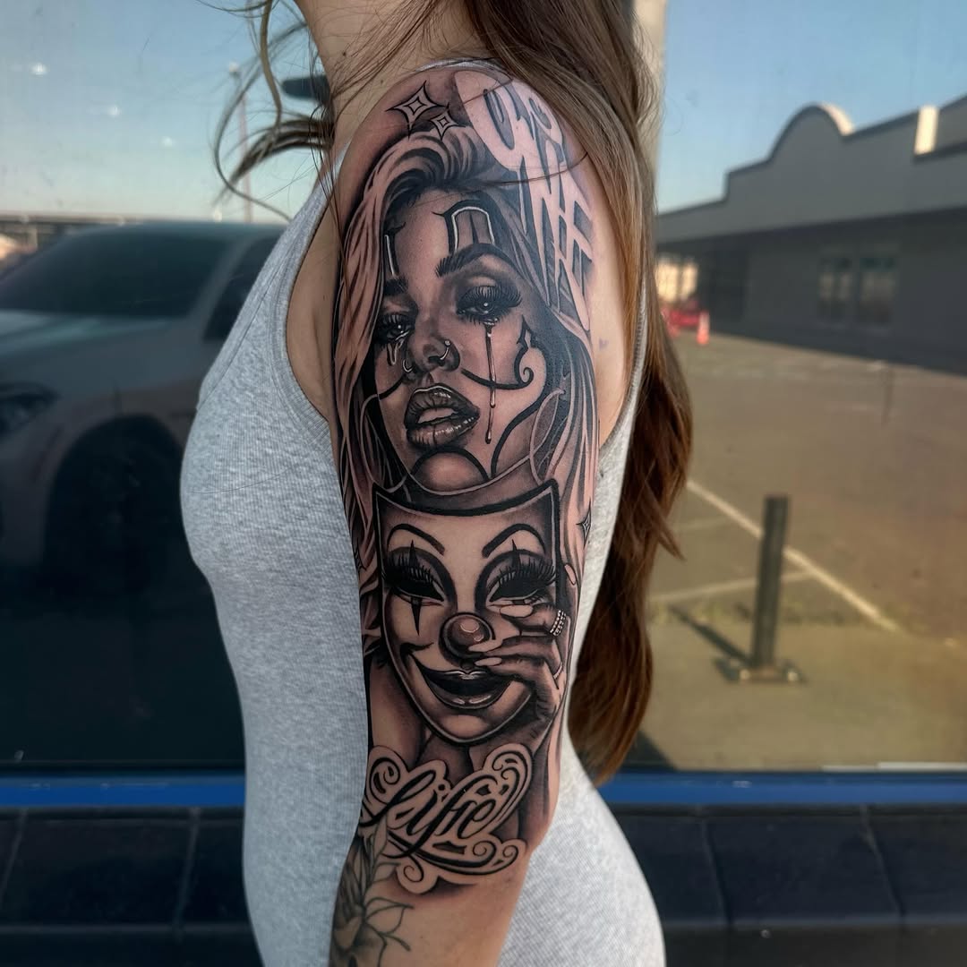 Smile Now Cry Later Tattoo by Bella Gomez at Broadway Dept. Midtown Sacramento
