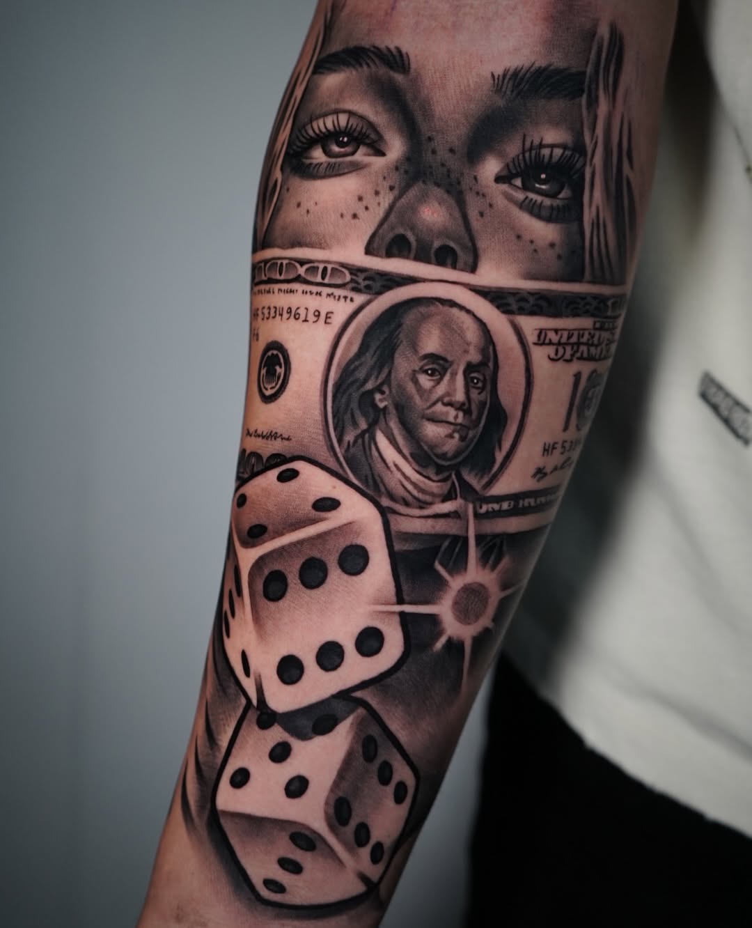 Custom tattoo design showcasing bold lettering and artistic detail at Broadway Dept. Sacramento.