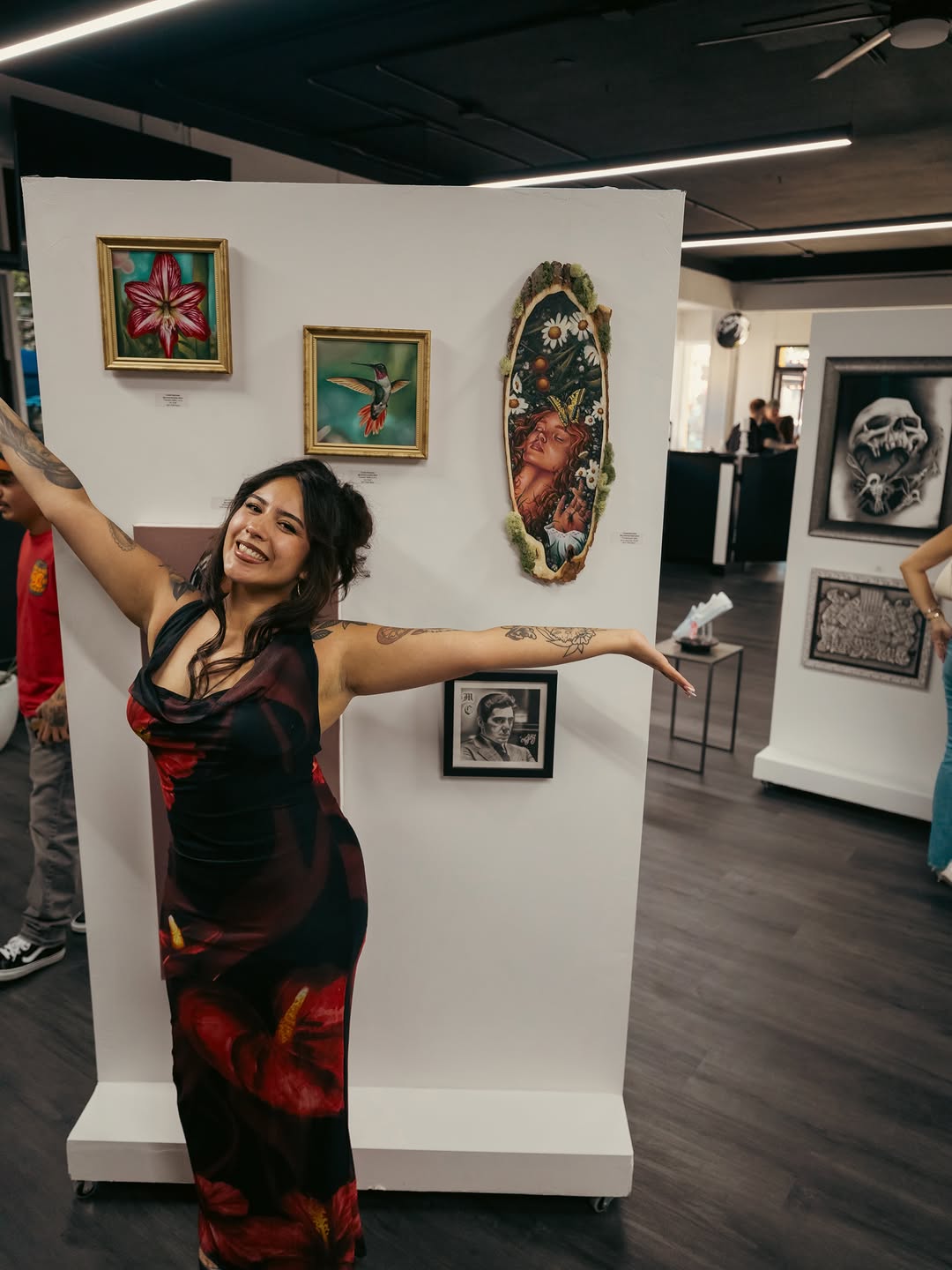 Community members enjoying the art show at Broadway Dept. on 21st Street Sacramento