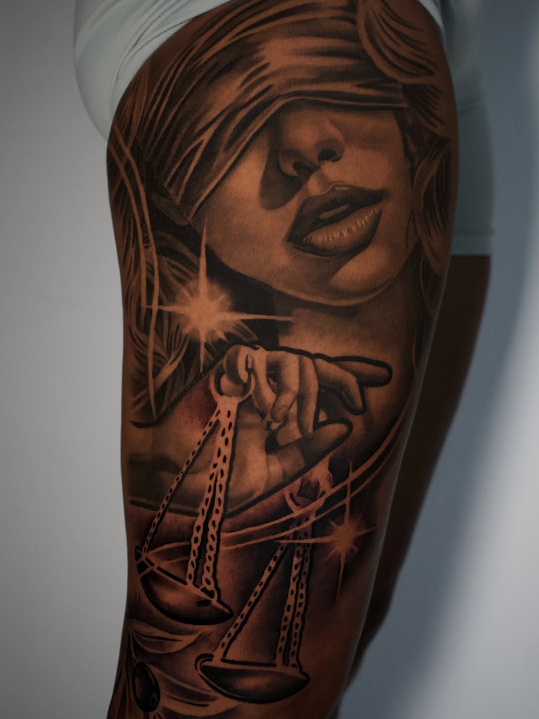 Custom tattoo design showcased at Broadway Dept. Midtown Sacramento tattoo shop