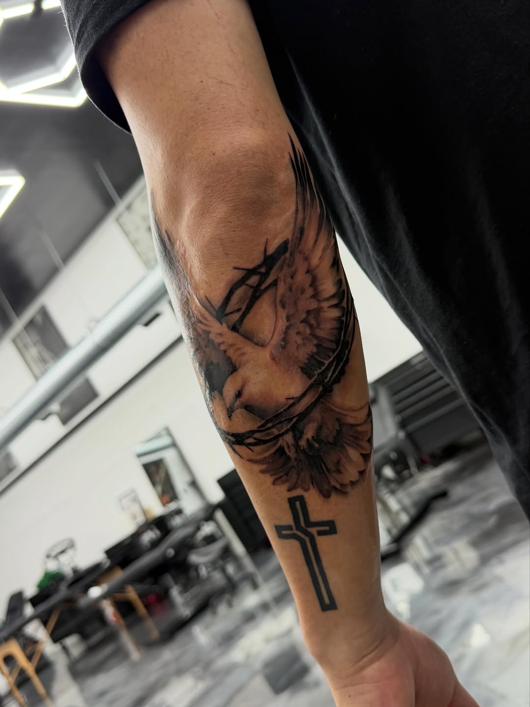 David Maciel Dove Tattoo at Broadway Dept Midtown Sacramento