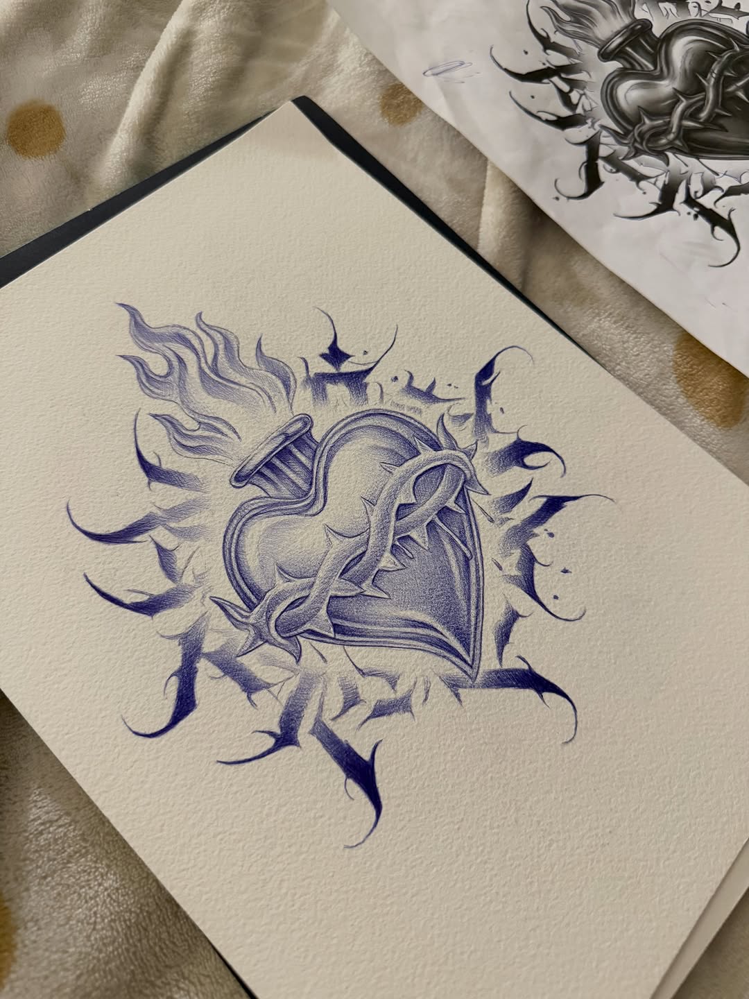 Tattoo design displayed at Broadway Dept. in Midtown Sacramento.