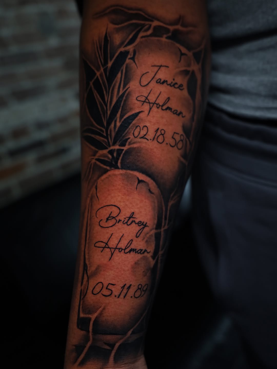 Custom memorial tattoo design by Broadway Dept. artist in Midtown Sacramento