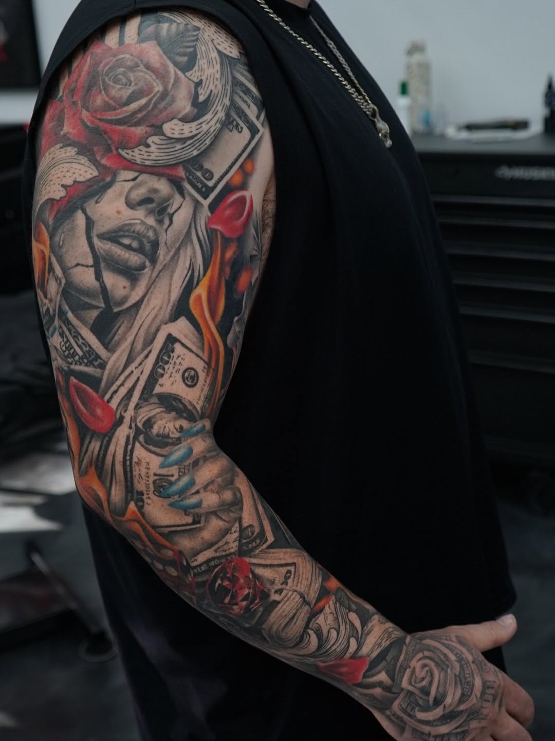 Fantasy art tattoo by Crystal Mercedes