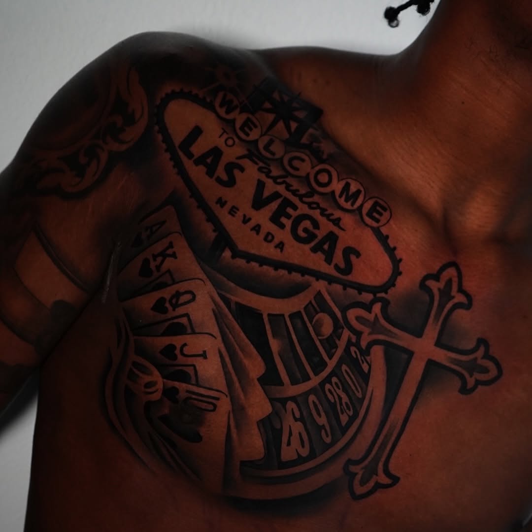 Custom tattoo artwork displayed at Broadway Dept tattoo shop in Midtown Sacramento