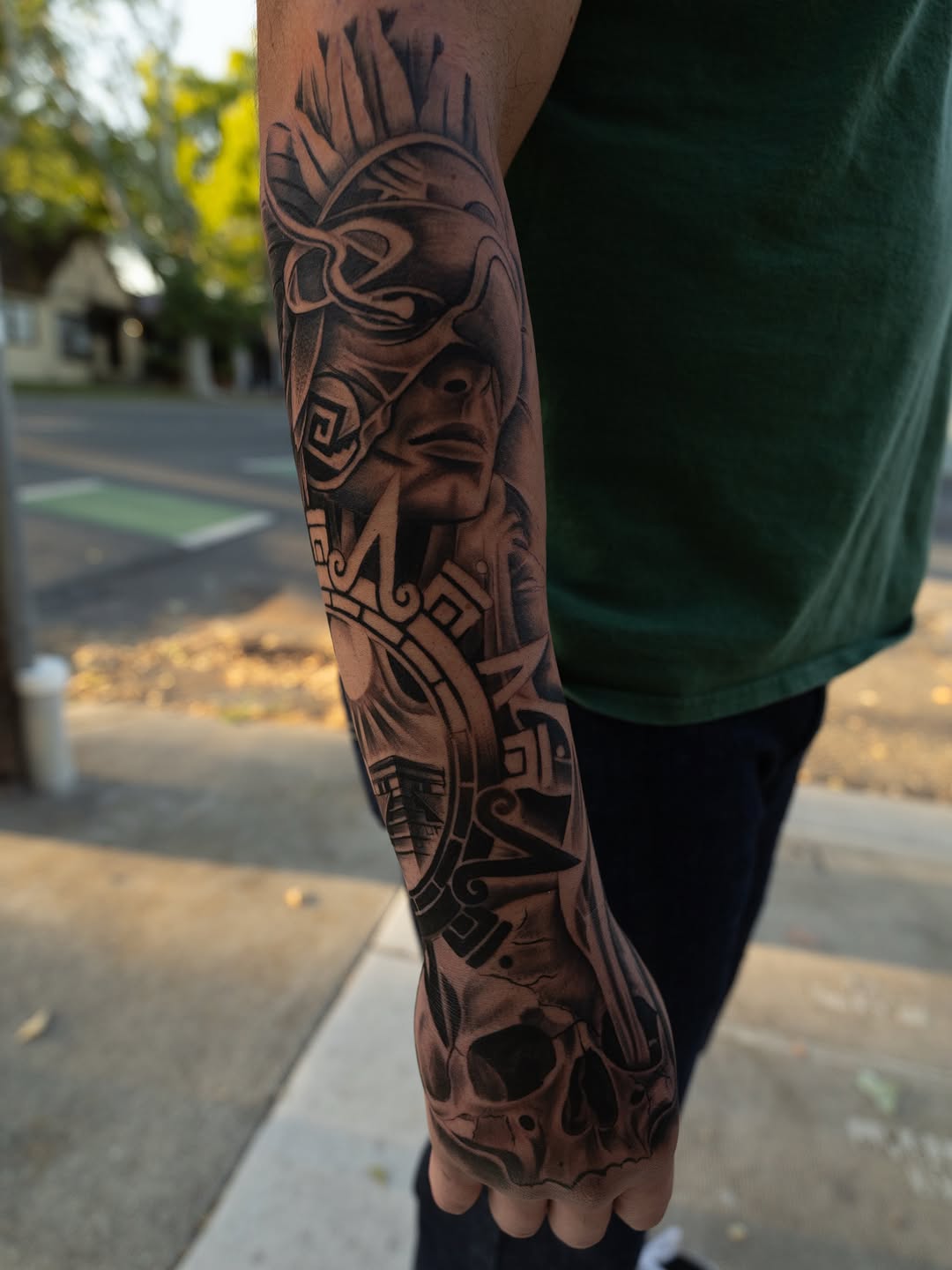 Multi-day tattoo work being completed at Broadway Dept. Sacramento, demonstrating dedication and quality craftsmanship.