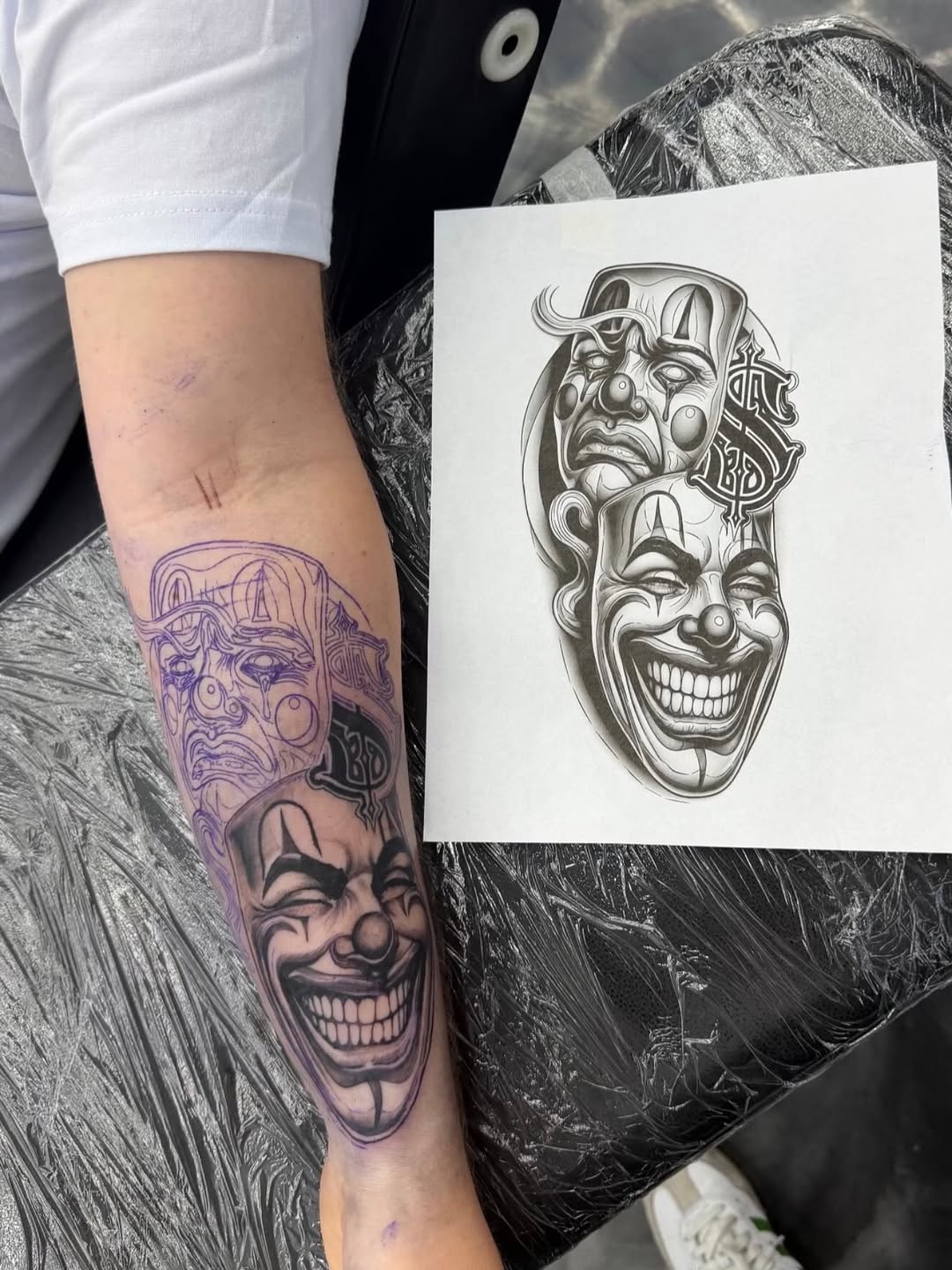 Smile Now Cry Later Tattoo by David Maciel at Broadway Dept Midtown Sacramento