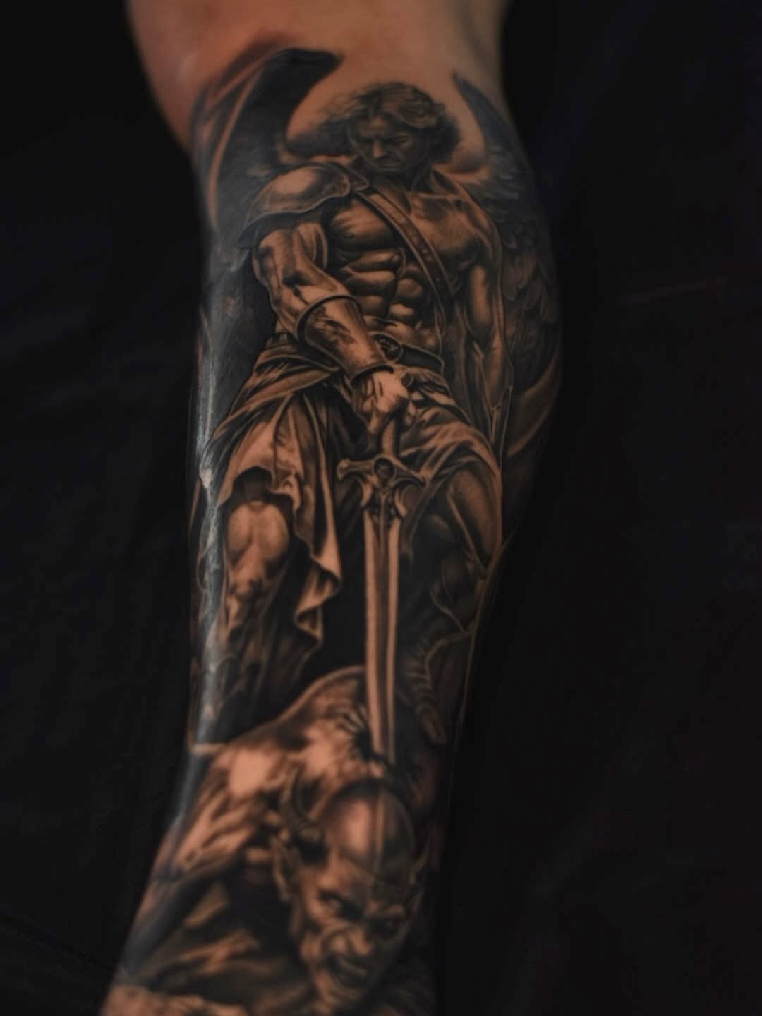 Tattoo portfolio piece showcasing design work by Broadway Dept. Sacramento