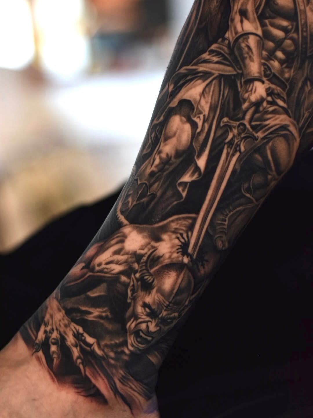 Custom tattoo artwork on display at Broadway Dept. 21st Street Sacramento