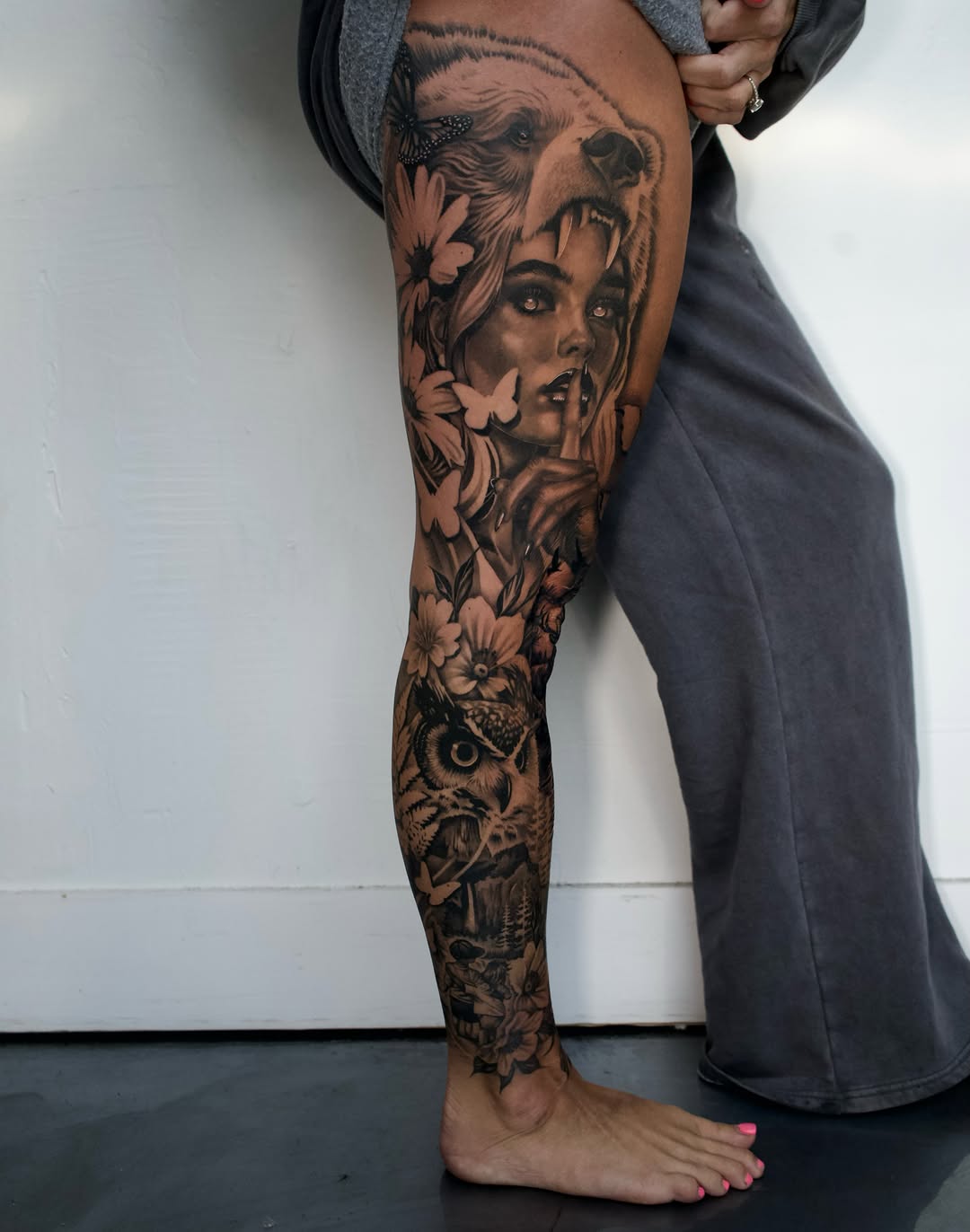 Custom tattoo work showcasing Bella Gomez artistry