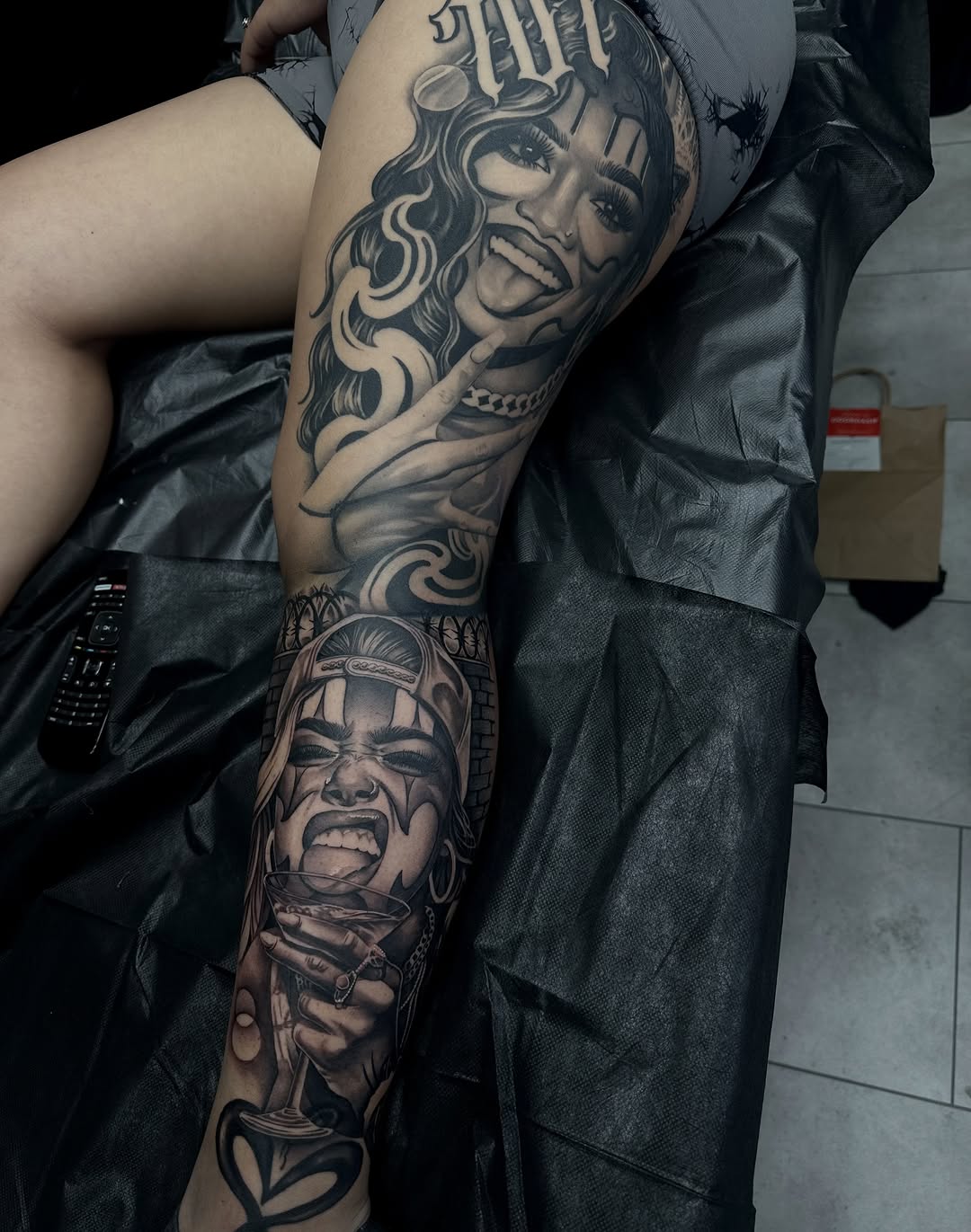Bella Gomez custom tattoo design on client