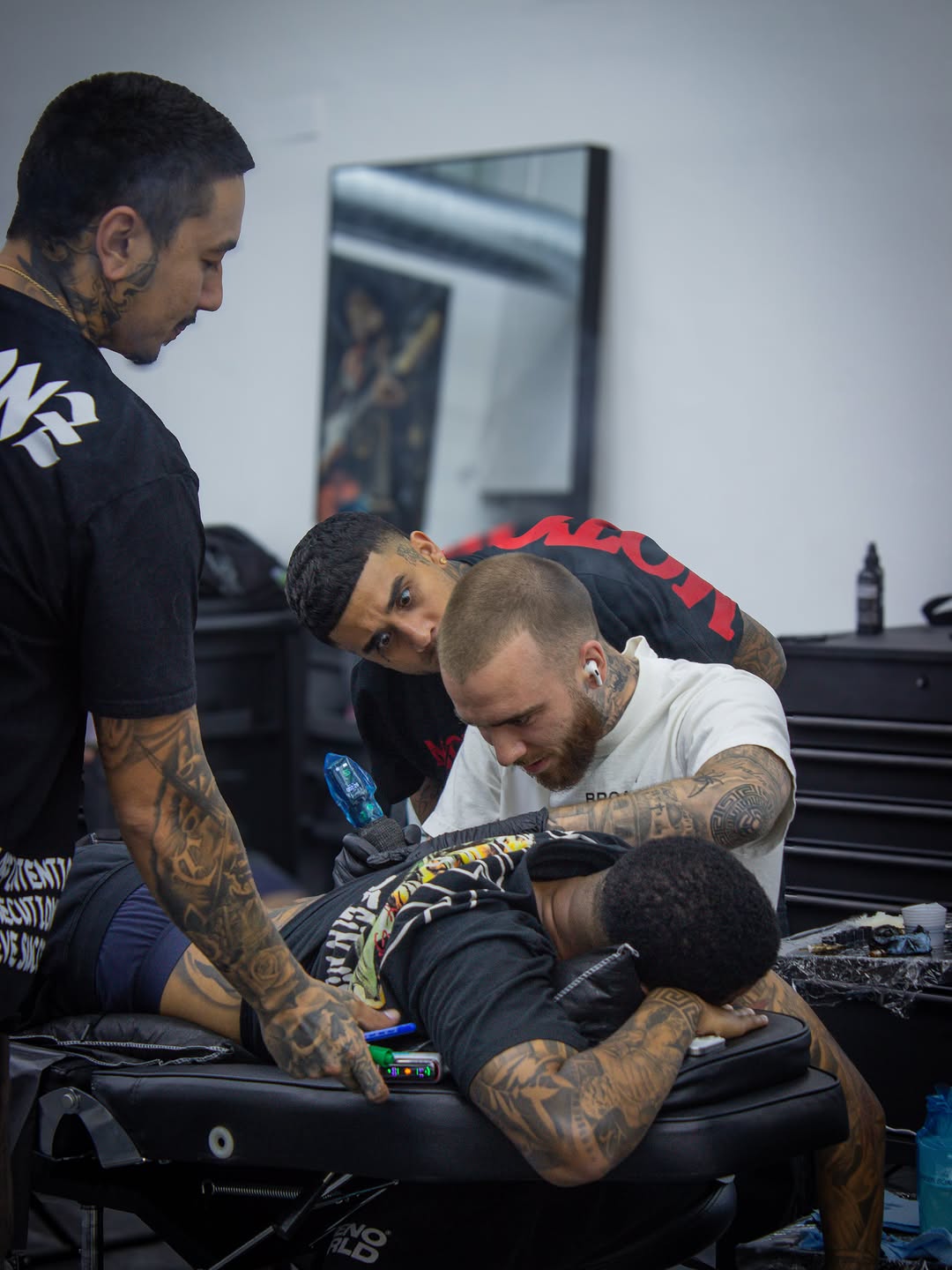 Detailed tattoo work by David Maciel at Broadway Dept. Midtown Sacramento