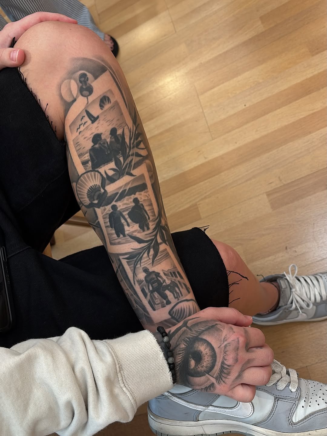 Black and grey realism tattoo detail by Jack Stralen at Broadway Dept Midtown Sacramento