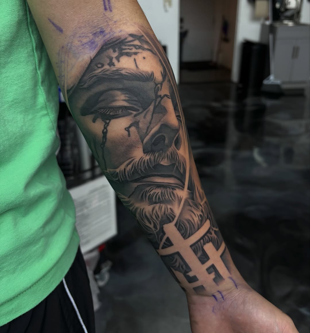 Jack Stralen Black and Grey Realism Tattoos at Broadway Dept Sacramento