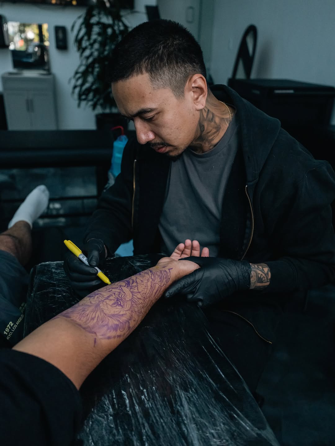 Vibrant tattoo artwork by Broadway Dept. artist in Sacramento