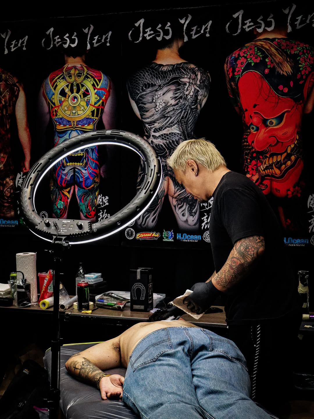 Custom ink work showcased at Forty Mile Tattoo Convention.