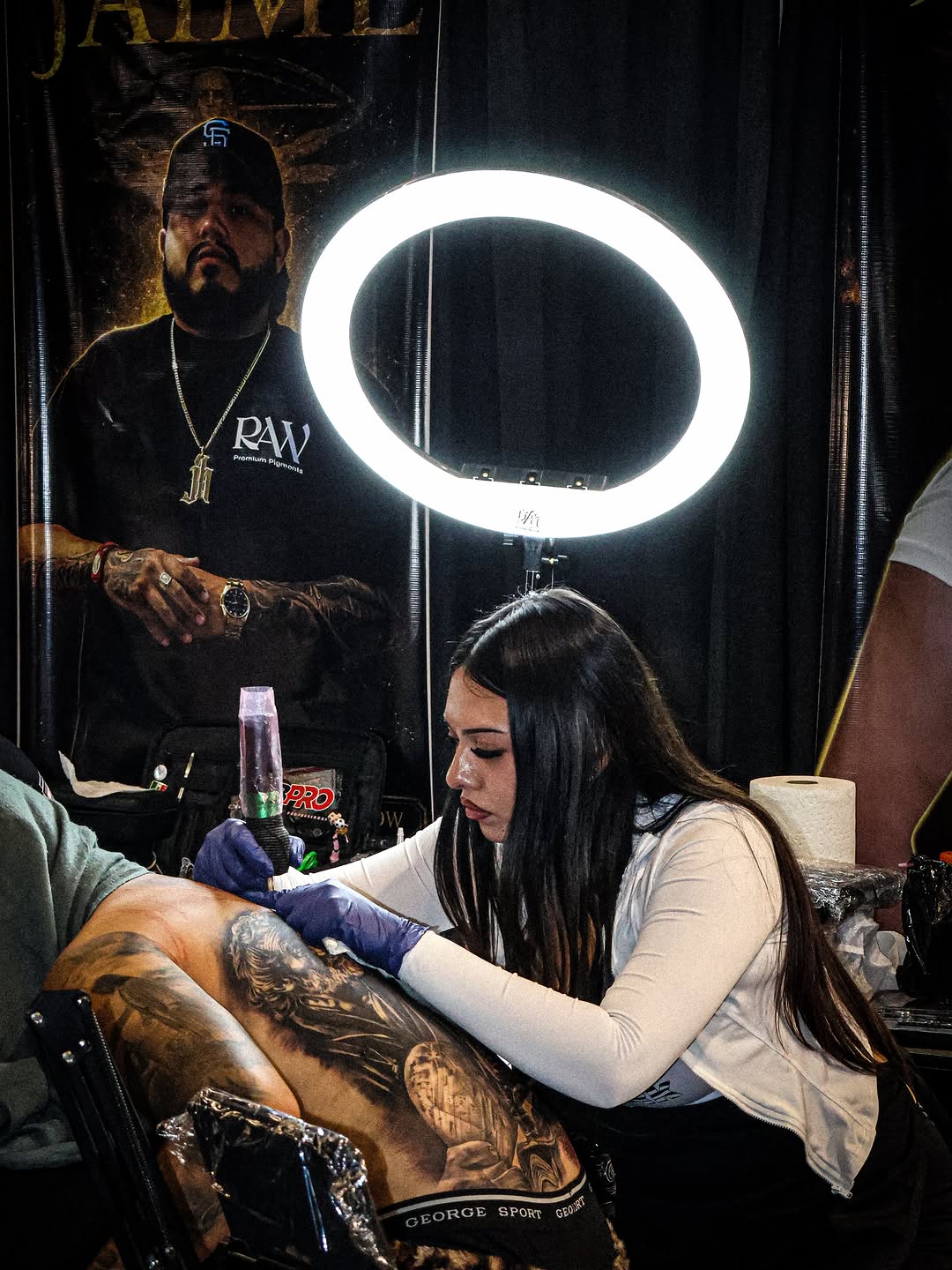 Professional tattoo work featured at Forty Mile Tattoo Convention.