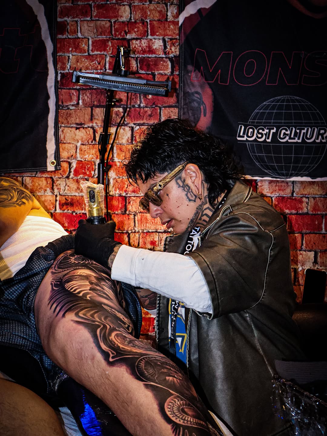 Custom tattoo piece by Broadway Dept. artist at convention.